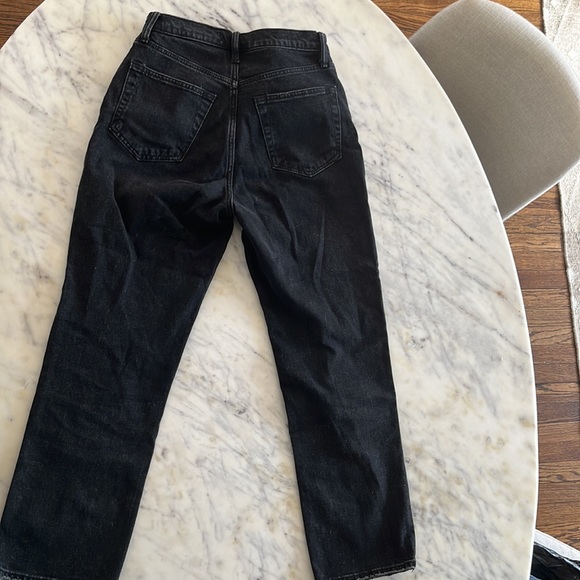 Abercrombie Women’s ankle Straight Jeans (S27) in washed Black - Picture 4 of 5